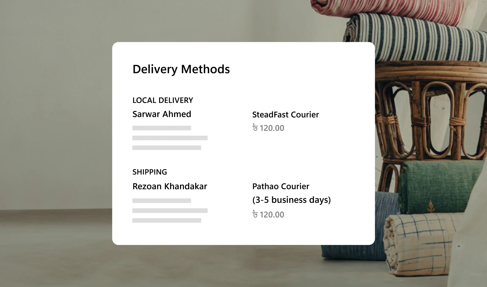 Steadfast Delivery Status interface
