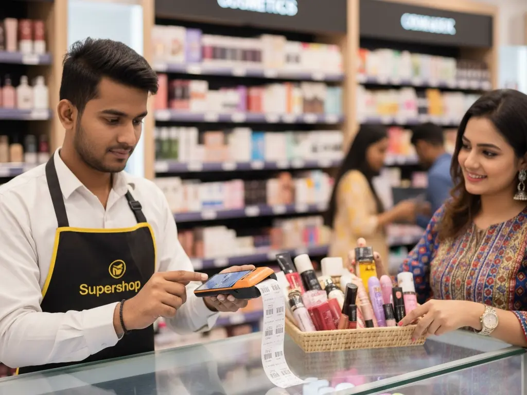 Batch barcode printing for retail items