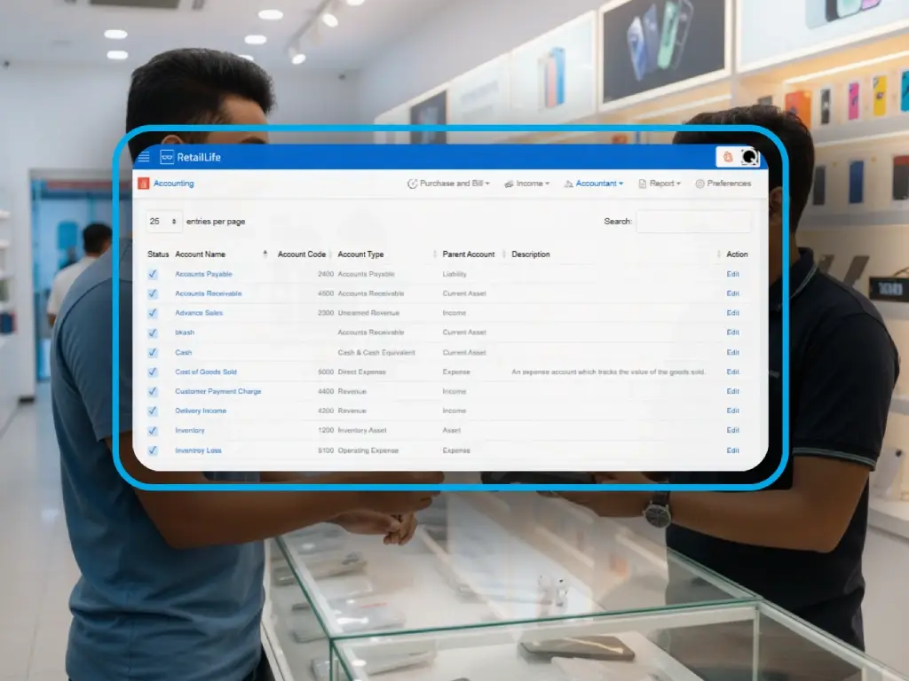 Chart of accounts setup