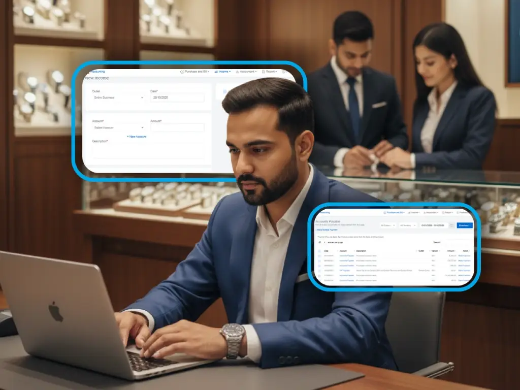 Income and expense recording on POS system