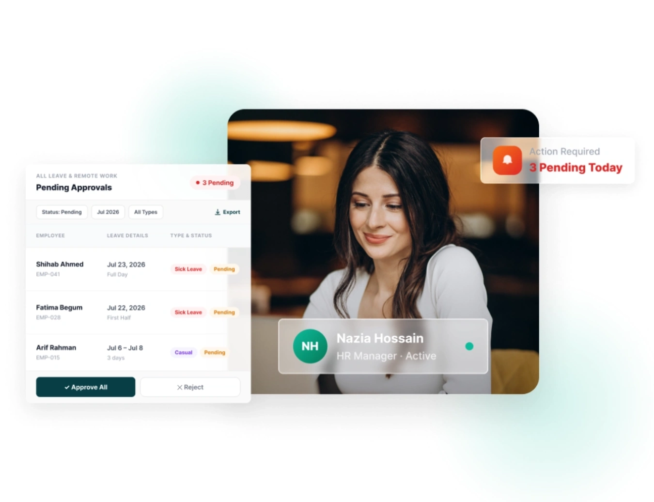 Pending action alerts in TruPeople