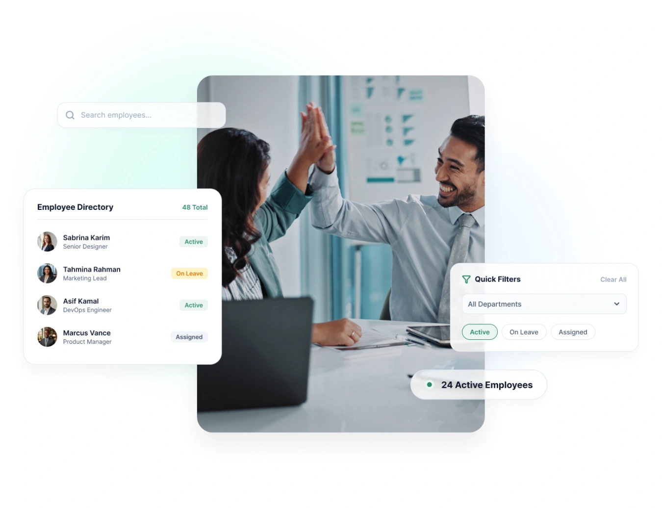 Real-time employee directory in TruPeople
